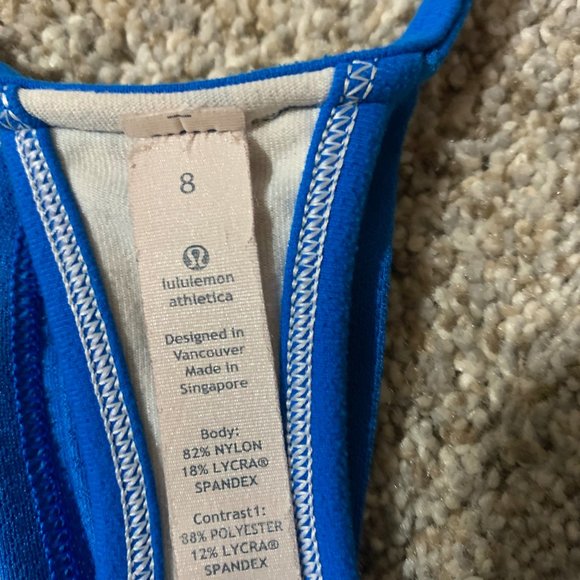 Lululemon No Limits Tank Blue Size 8 - Picture 3 of 4
